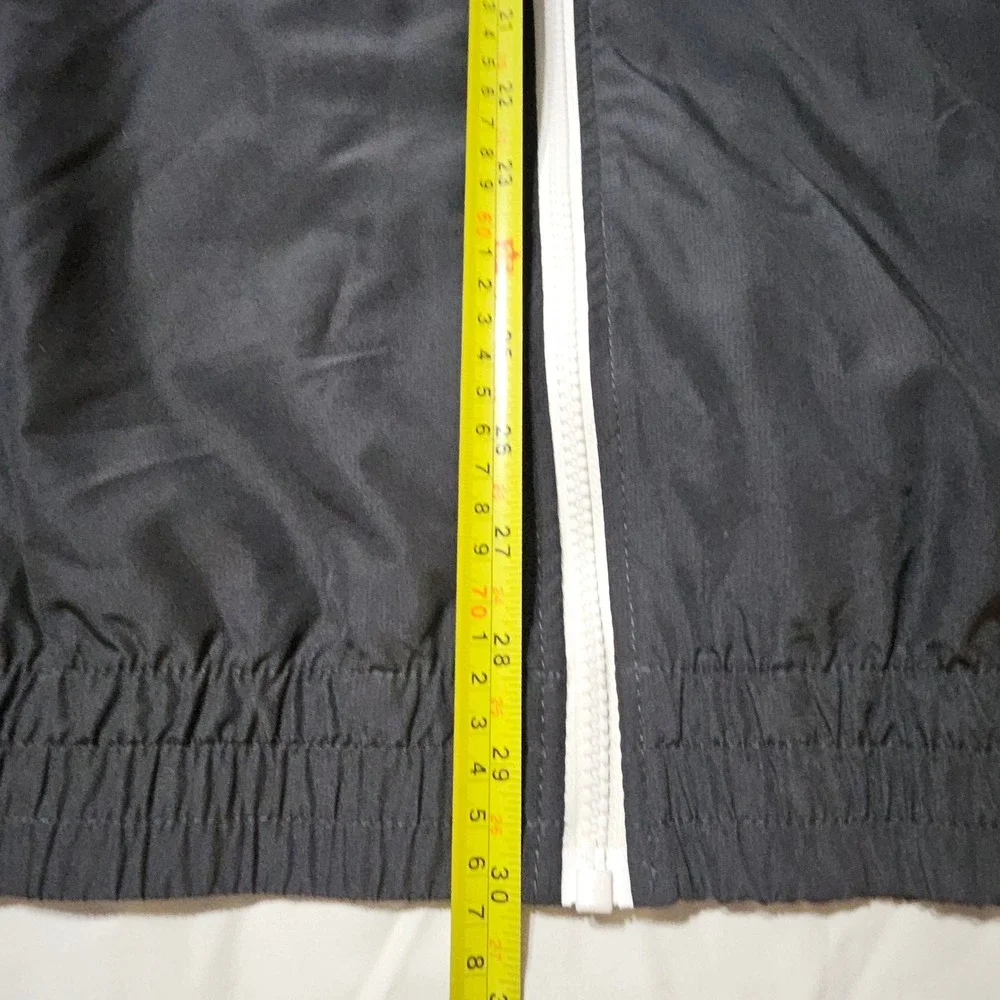 Aldi Gear Jacket Mens XXL Black White Grey Colorblock Full Zip Windbreaker New